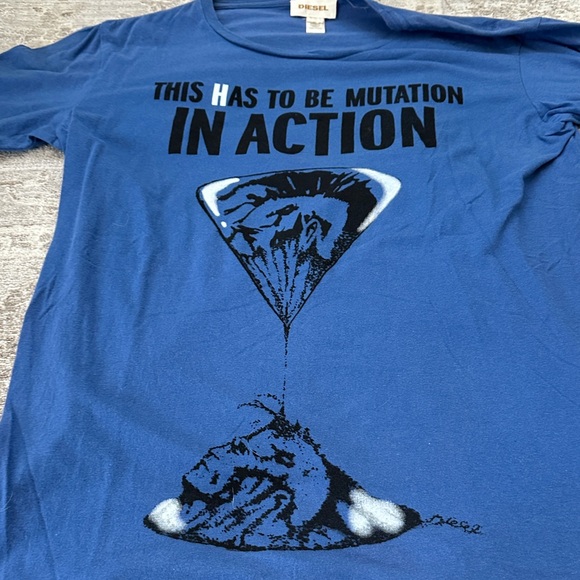 Bundle of two Men’s Large Diesel Graphic T-Shirt. One Blue and One Black. - Picture 3 of 10